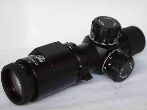 IOR rifle scope 1x / 4x with illuminated red dot, riflescope