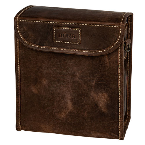 leather bag / quiver for binoculars 42mm diameter, brown