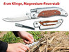 Semptec Messer mit Feuerstahl: Taschenmesser und Magnesium-Feuerstab, für Jäger, Outdoor, Bushcraft